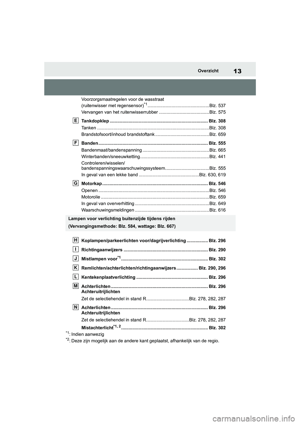 TOYOTA RAV4 2019 Instructieboekje (in Dutch) 13Overzicht
Voorzorgsmaatregelen voor de wasstraat
(ruitenwisser met regensensor)*1.................................................Blz. 537
Vervangen van het ruitenwisserrubber ..................... TOYOTA RAV4 2019 Instructieboekje (in Dutch) 13Overzicht
Voorzorgsmaatregelen voor de wasstraat
(ruitenwisser met regensensor)*1.................................................Blz. 537
Vervangen van het ruitenwisserrubber .....................