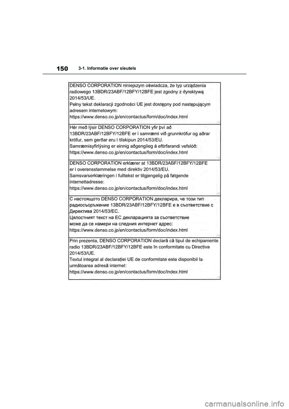 TOYOTA RAV4 2019  Instructieboekje (in Dutch) 1503-1. Informatie over sleutels
pM_RAV4_OM_OM42D03E_(EE).book  Page 150  Wednesday, March 20, 2019  2:08 PM 
