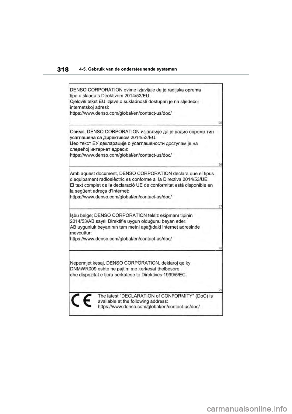 TOYOTA RAV4 2019  Instructieboekje (in Dutch) 3184-5. Gebruik van de ondersteunende systemen
pM_RAV4_OM_OM42D03E_(EE).book  Page 318  Wednesday, March 20, 2019  2:08 PM 