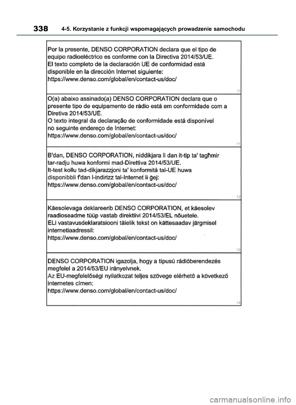 TOYOTA RAV4 2019  Instrukcja obsługi (in Polish) 3384-5. Korzystanie z funkcji wspomagajàcych prowadzenie samochodu
48 RAV4 HV OM42C86E  19/11/19  11:38  Page 338 