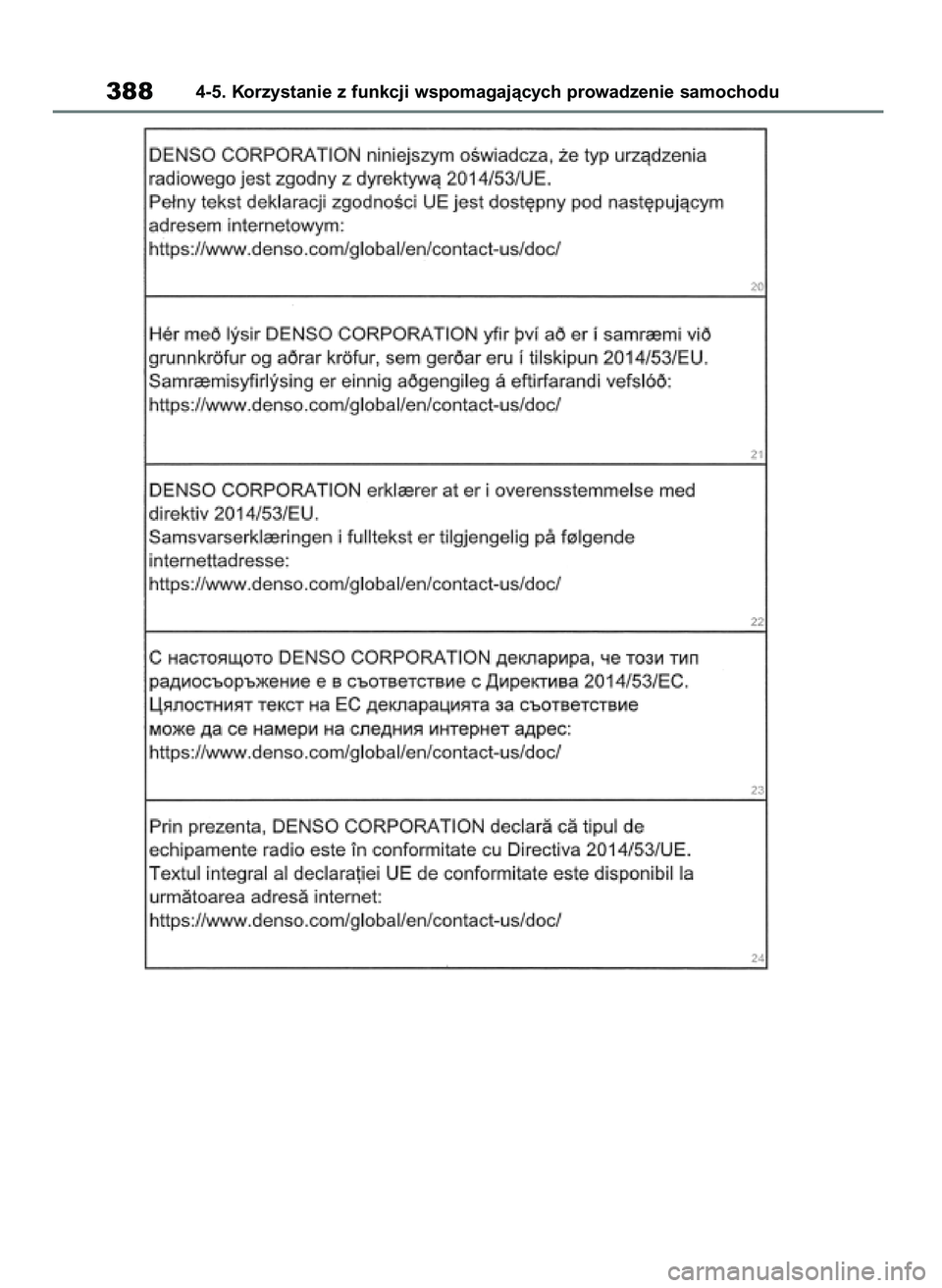 TOYOTA RAV4 2019 Instrukcja obsługi (in Polish) 3884-5. Korzystanie z funkcji wspomagajàcych prowadzenie samochodu
48 RAV4 HV OM42C86E 19/11/19 11:39 Page 388 TOYOTA RAV4 2019 Instrukcja obsługi (in Polish) 3884-5. Korzystanie z funkcji wspomagajàcych prowadzenie samochodu
48 RAV4 HV OM42C86E 19/11/19 11:39 Page 388