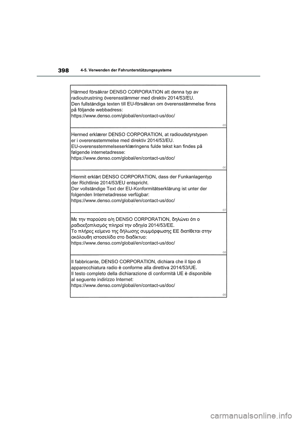 TOYOTA RAV4 2018  Betriebsanleitungen (in German) 3984-5. Verwenden der Fahrunterstützungssysteme 