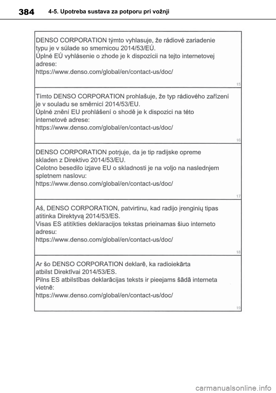 TOYOTA RAV4 2018  Upute Za Rukovanje (in Croatian) 3844-5. Upotreba sustava za potporu pri vožnji 