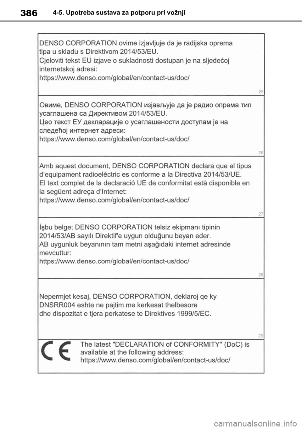 TOYOTA RAV4 2018  Upute Za Rukovanje (in Croatian) 3864-5. Upotreba sustava za potporu pri vožnji 