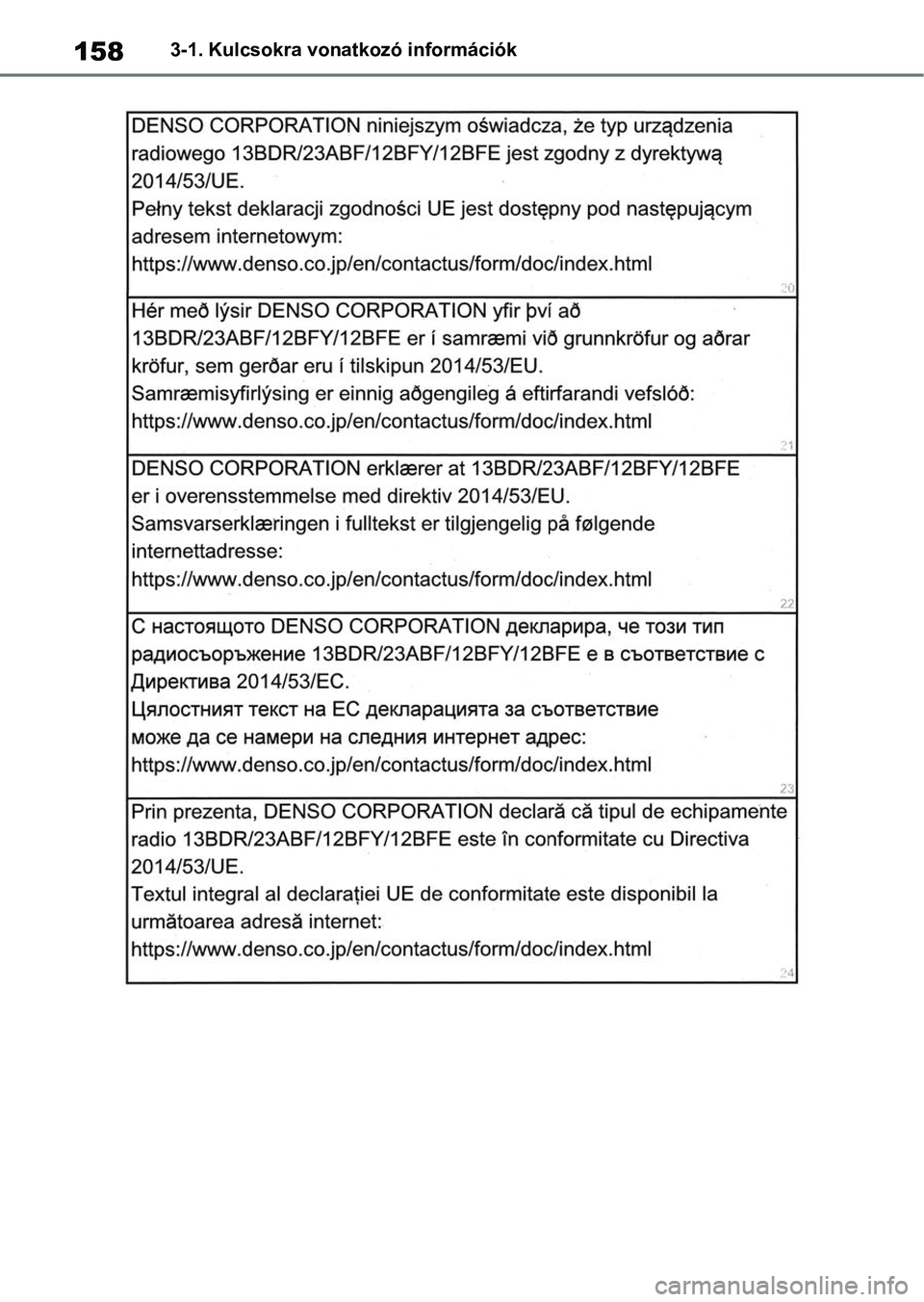 TOYOTA RAV4 2018  Kezelési útmutató (in Hungarian) 1583-1. Kulcsokra vonatkozó információk 