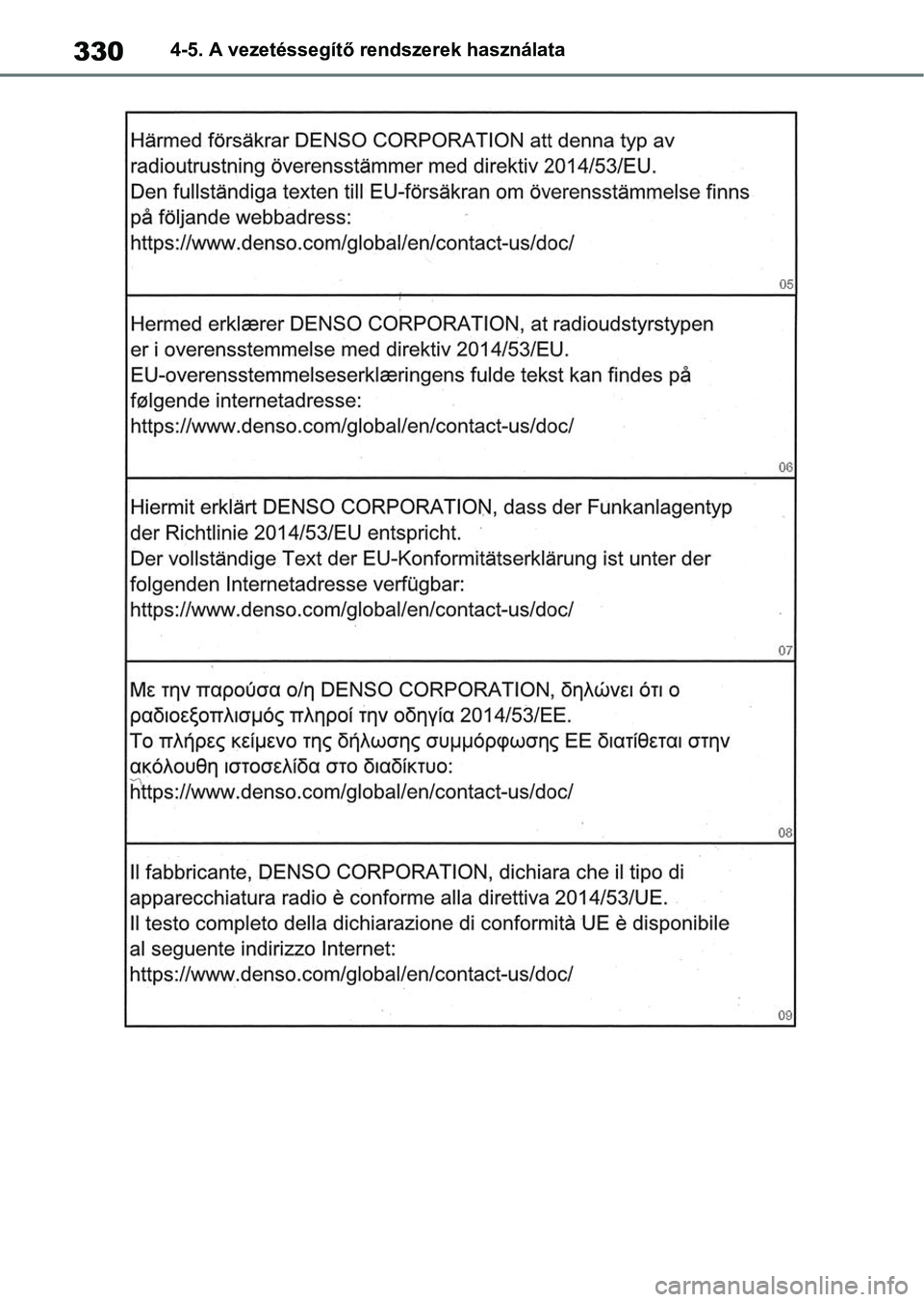 TOYOTA RAV4 2018  Kezelési útmutató (in Hungarian) 3304-5. A vezetéssegítő rendszerek használata 