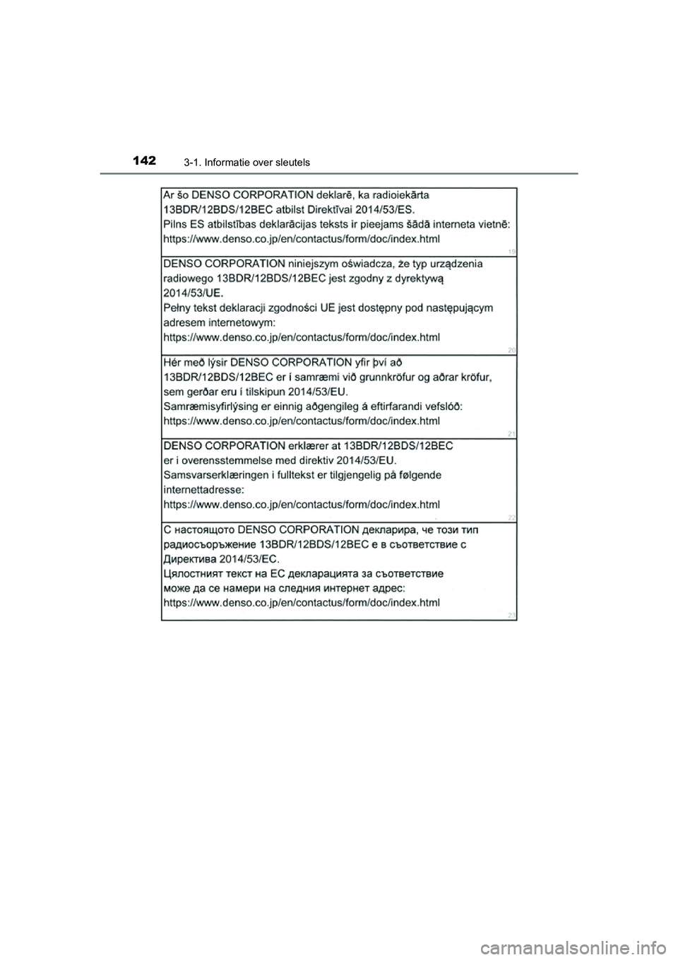 TOYOTA RAV4 2018  Instructieboekje (in Dutch) 1423-1. Informatie over sleutels
RAV4_OM_OM42B70E_(EE)
RAV4_OM_OM42B70E_(EE).book  Page 142  Thursday, July 6, 2017  9:19 AM 