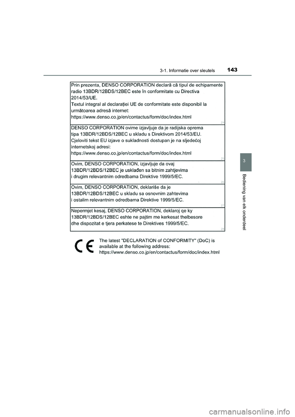 TOYOTA RAV4 2018  Instructieboekje (in Dutch) 1433-1. Informatie over sleutels
3
Bediening van elk onderdeel
RAV4_OM_OM42B70E_(EE)
RAV4_OM_OM42B70E_(EE).book  Page 143  Thursday, July 6, 2017  9:19 AM 
