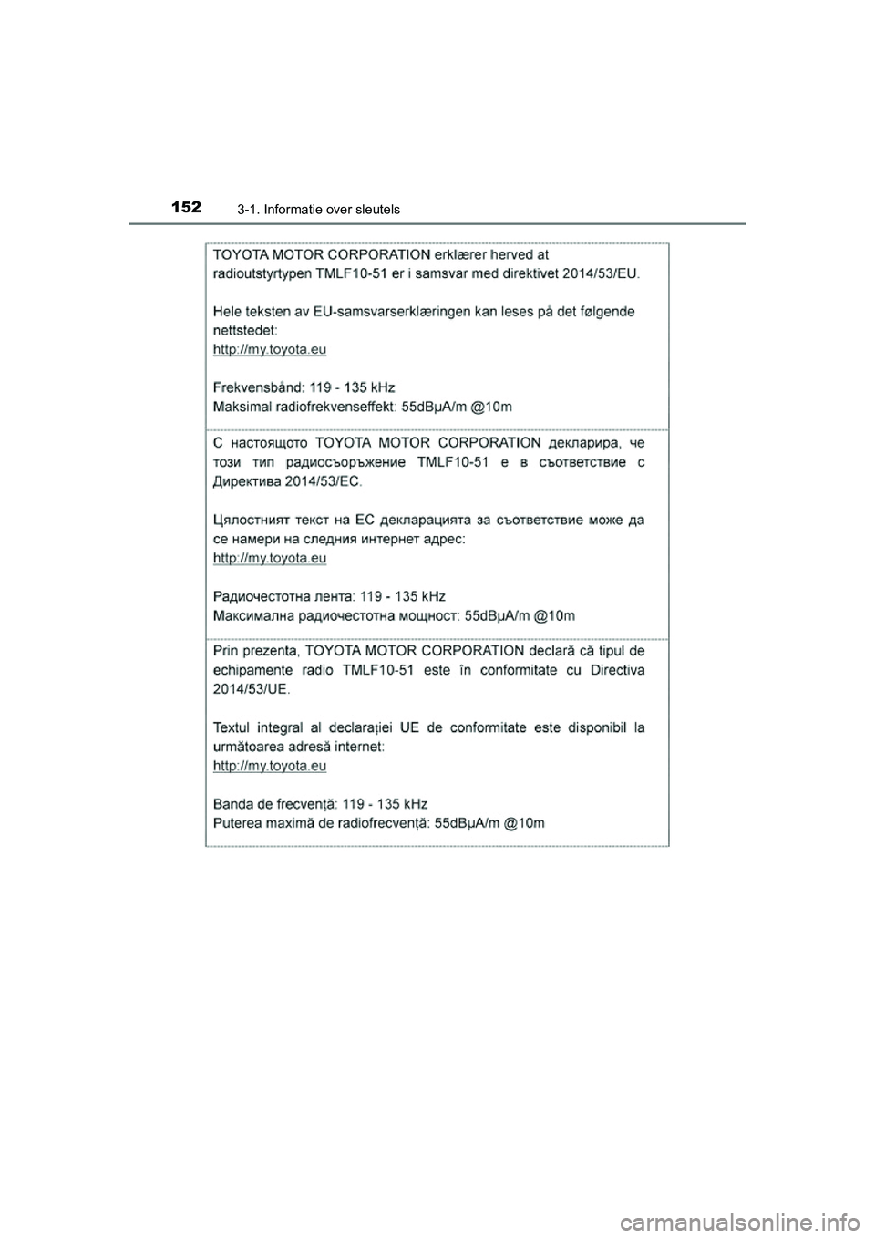 TOYOTA RAV4 2018  Instructieboekje (in Dutch) 1523-1. Informatie over sleutels
RAV4_OM_OM42B70E_(EE)
RAV4_OM_OM42B70E_(EE).book  Page 152  Thursday, July 6, 2017  9:19 AM 