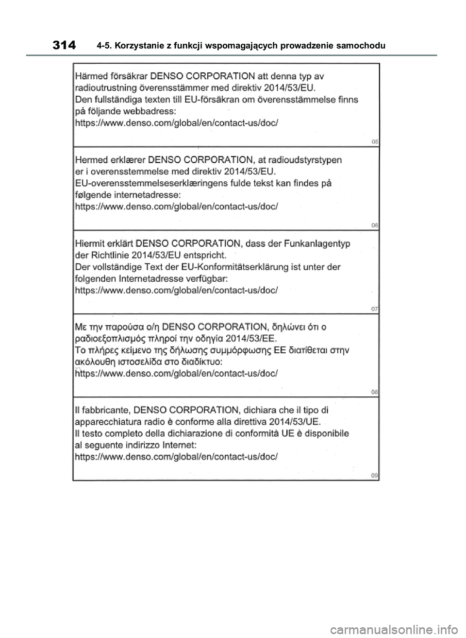 TOYOTA RAV4 2018 Instrukcja obsługi (in Polish) 3144-5. Korzystanie z funkcji wspomagajàcych prowadzenie samochodu
43 RAV4 OM42B34E 19/12/18 12:21 Page 314 TOYOTA RAV4 2018 Instrukcja obsługi (in Polish) 3144-5. Korzystanie z funkcji wspomagajàcych prowadzenie samochodu
43 RAV4 OM42B34E 19/12/18 12:21 Page 314