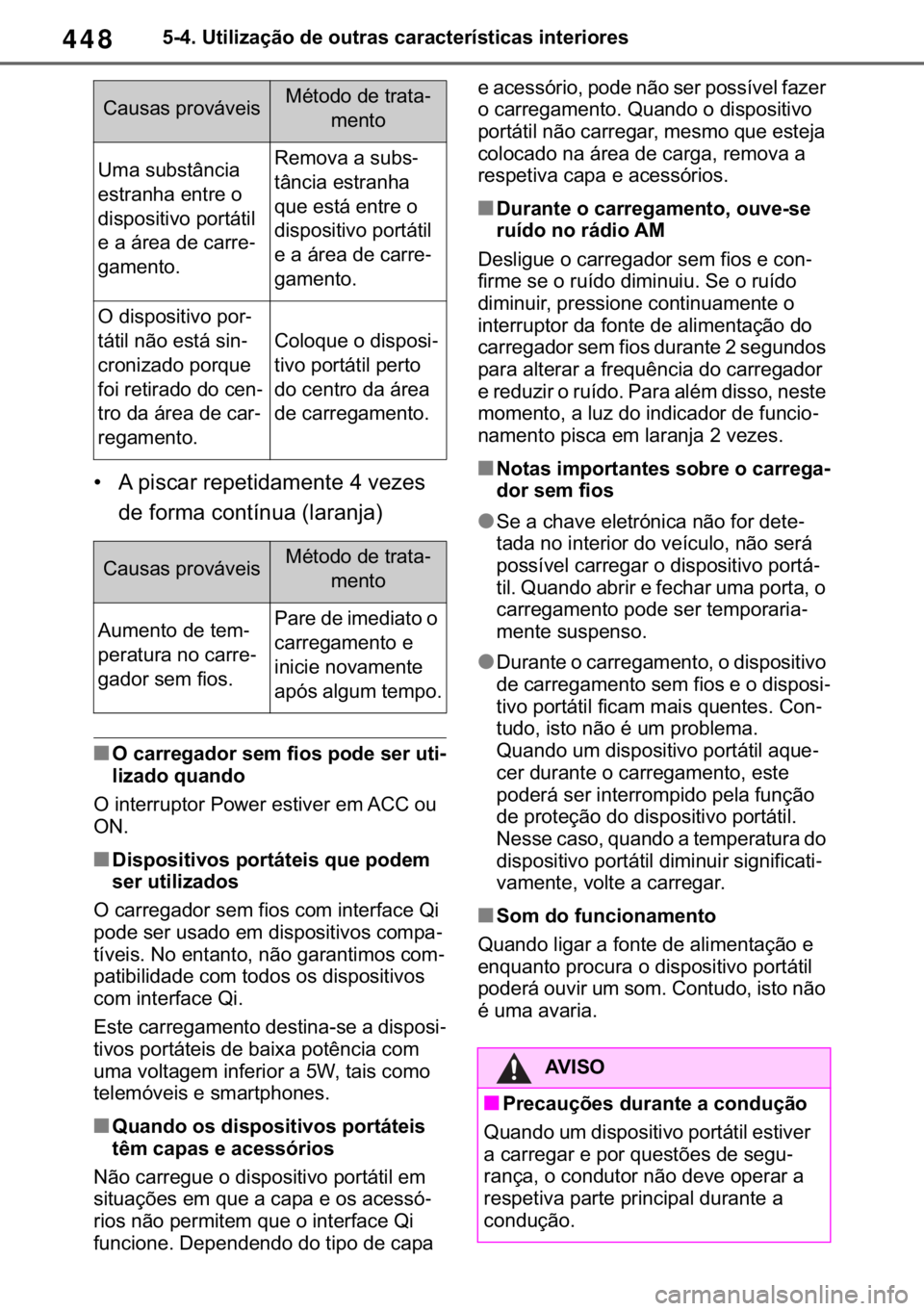 TOYOTA RAV4 2018  Manual de utilização (in Portuguese) 448������8�W�L�O�L�]�D�o�m�R��G�H��R�X�W�U�D�V��F�D�U�D�F�W�H�U�t�V�W�L�F�D�V��L�Q�W�H�U�L�R�U�H�V
�