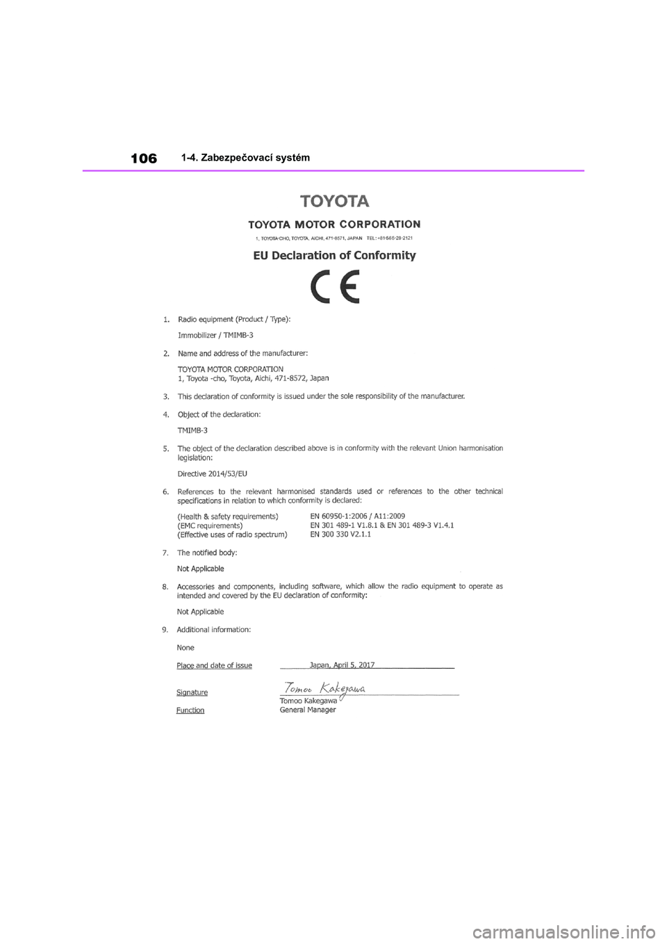 TOYOTA RAV4 2018  Návod na použitie (in Slovakian) 1061-4. Zabezpečovací systém 