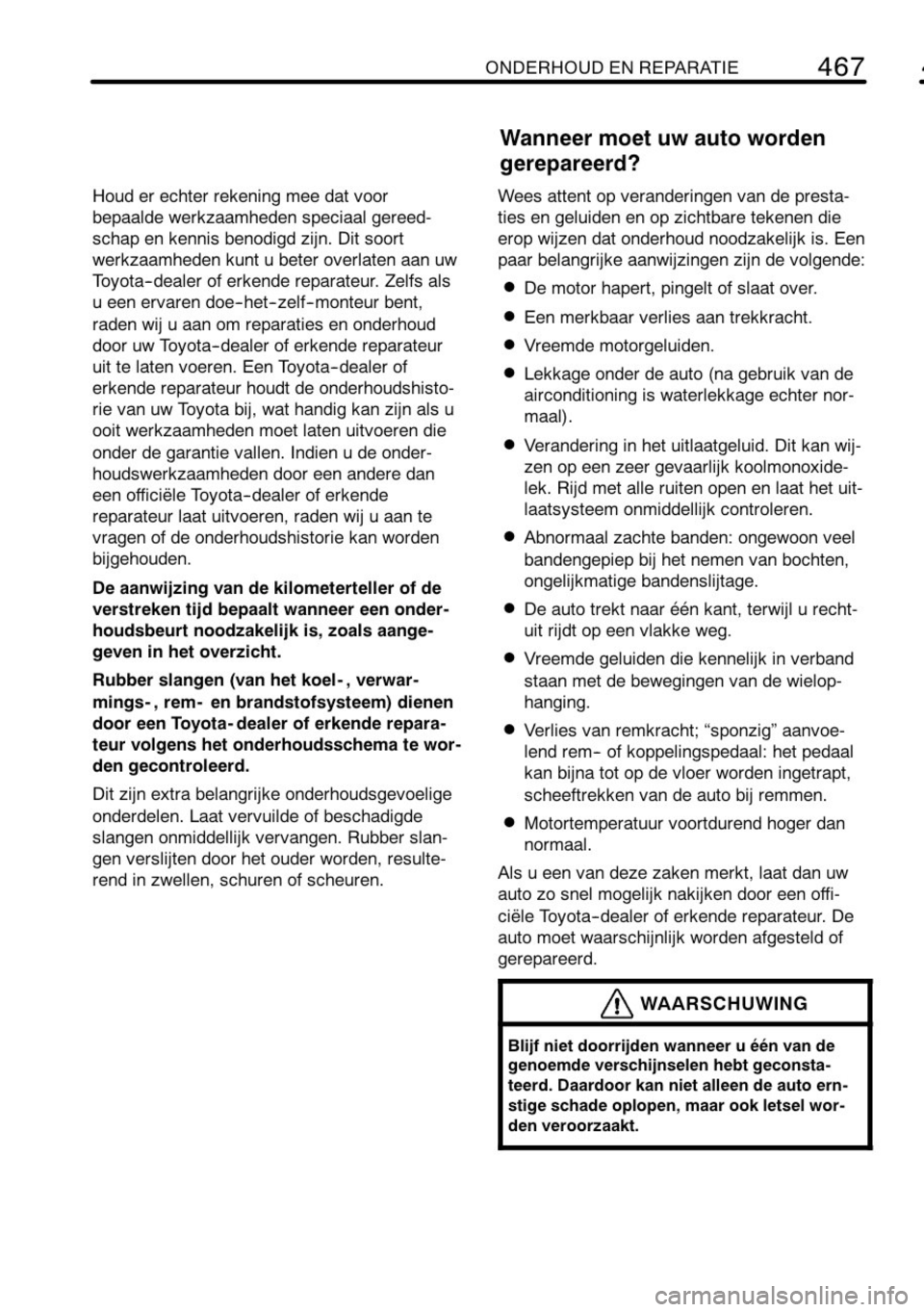 TOYOTA RAV4 2010 Instructieboekje (in Dutch) TOYOTA RAV4 2010 Instructieboekje (in Dutch)