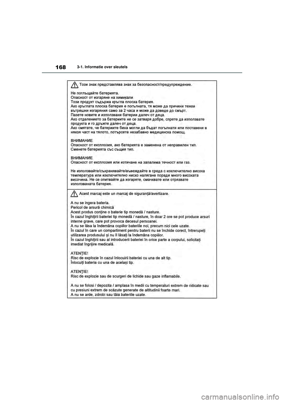 TOYOTA RAV4 HYBRID 2021  Instructieboekje (in Dutch) 1683-1. Informatie over sleutels
pM_RAV4-HV_OM_OM42D32E_(EE).book  Page 168  Wednesday, July 29, 2020  9:01 AM 