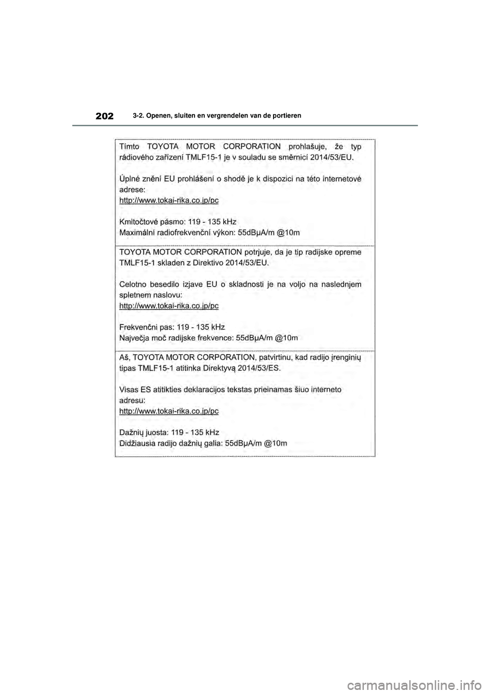 TOYOTA RAV4 HYBRID 2021  Instructieboekje (in Dutch) 2023-2. Openen, sluiten en vergrendelen van de portieren
pM_RAV4-HV_OM_OM42D32E_(EE).book  Page 202  Wednesday, July 29, 2020  9:01 AM 