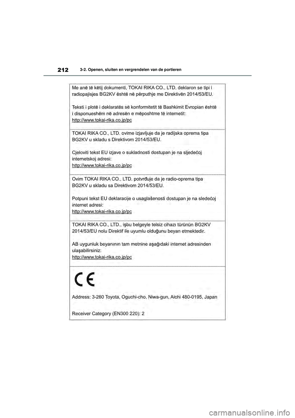 TOYOTA RAV4 HYBRID 2021  Instructieboekje (in Dutch) 2123-2. Openen, sluiten en vergrendelen van de portieren
pM_RAV4-HV_OM_OM42D32E_(EE).book  Page 212  Wednesday, July 29, 2020  9:01 AM 