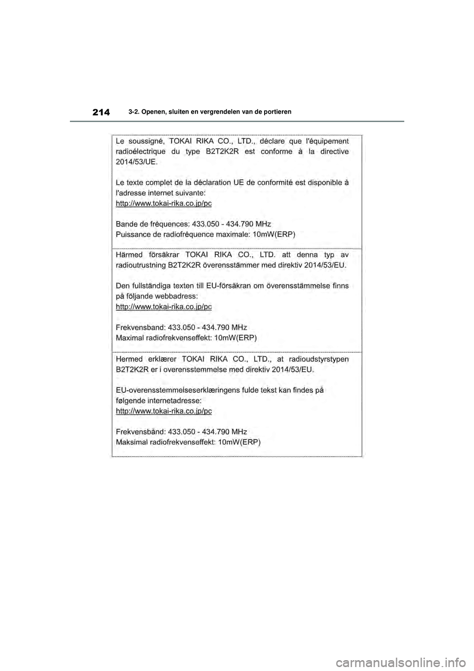 TOYOTA RAV4 HYBRID 2021  Instructieboekje (in Dutch) 2143-2. Openen, sluiten en vergrendelen van de portieren
pM_RAV4-HV_OM_OM42D32E_(EE).book  Page 214  Wednesday, July 29, 2020  9:01 AM 