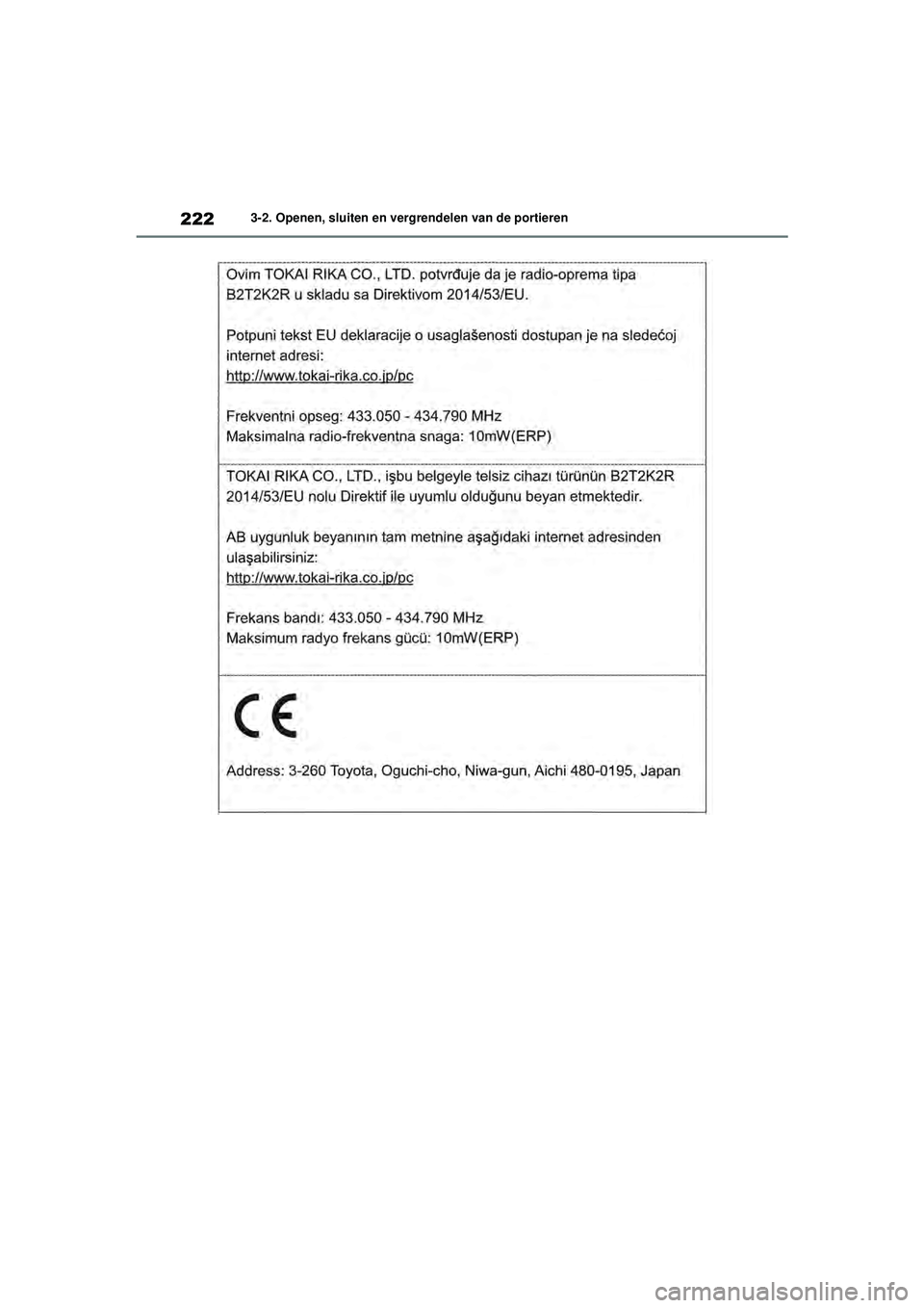 TOYOTA RAV4 HYBRID 2021  Instructieboekje (in Dutch) 2223-2. Openen, sluiten en vergrendelen van de portieren
pM_RAV4-HV_OM_OM42D32E_(EE).book  Page 222  Wednesday, July 29, 2020  9:01 AM 