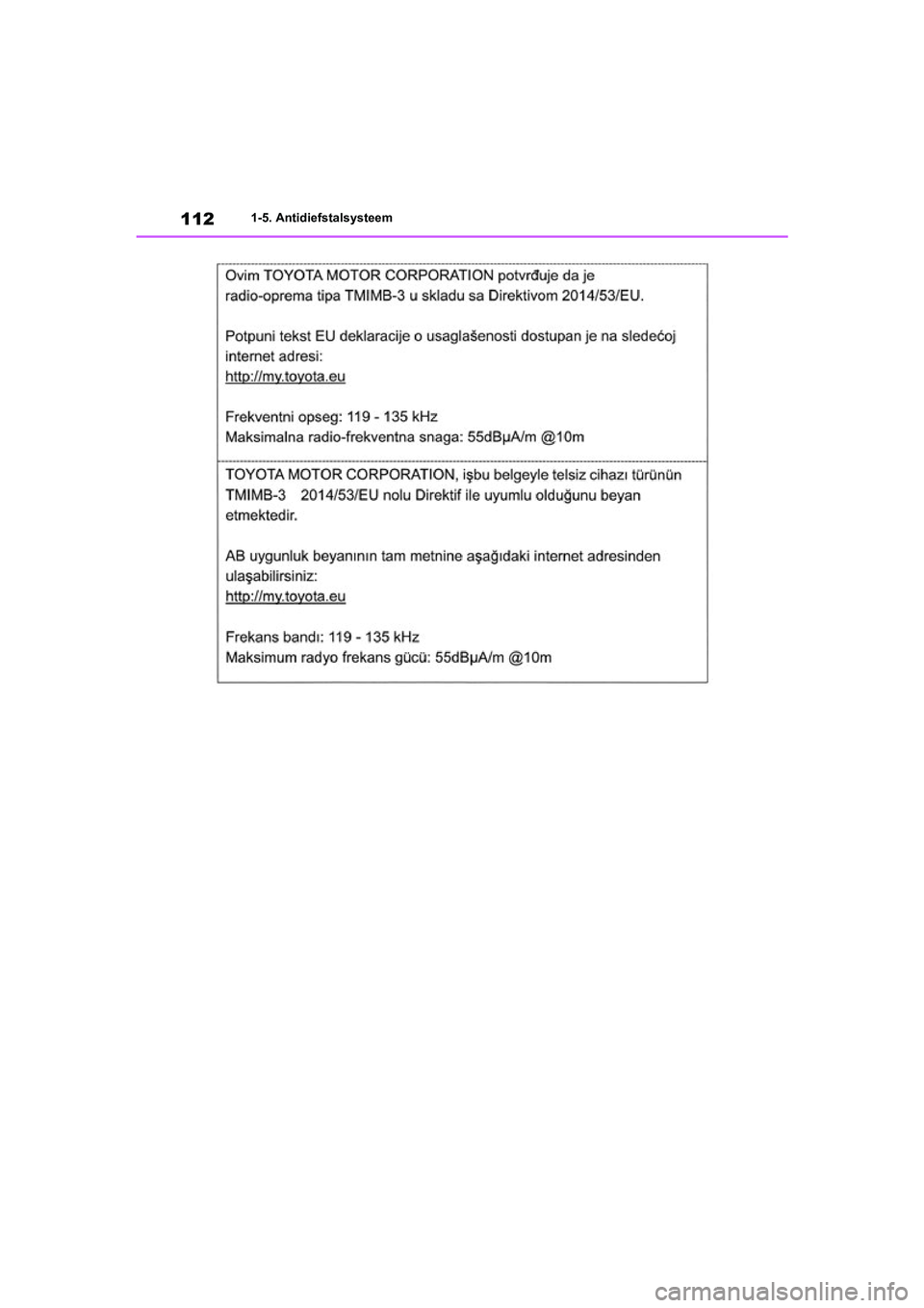 TOYOTA RAV4 HYBRID 2020  Instructieboekje (in Dutch) 1121-5. Antidiefstalsysteem
pM_RAV4-HV_OM_OM42C86E_(EE).book  Page 112  Wednesday, October 9, 2019  11:15 AM 