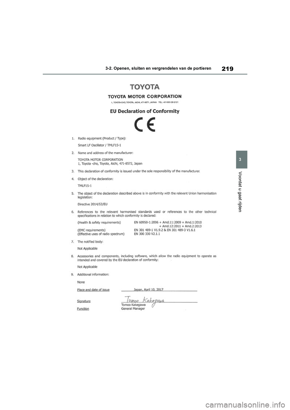 TOYOTA RAV4 HYBRID 2019  Instructieboekje (in Dutch) 219
3
3-2. Openen, sluiten en vergrendelen van de portieren
Voordat u gaat rijden
pM_RAV4-HV_OM_OM42D12E_(EE)
.book  Page 219  Friday, March 22, 2019  11:40 AM 