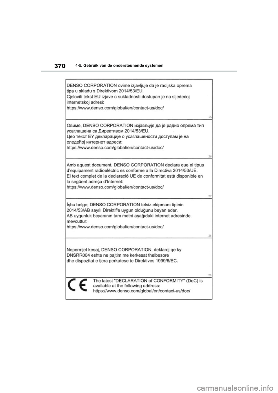 TOYOTA RAV4 HYBRID 2019  Instructieboekje (in Dutch) 3704-5. Gebruik van de ondersteunende systemen
pM_RAV4-HV_OM_OM42D12E_(EE) .book  Page 370  Friday, March 22, 2019  11:40 AM 
