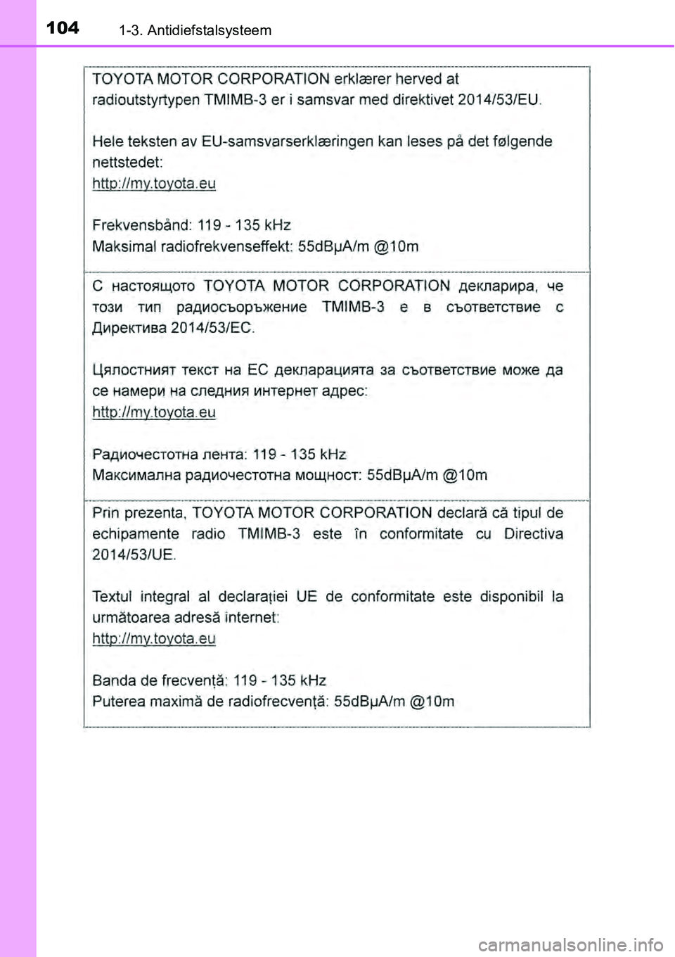 TOYOTA RAV4 HYBRID 2018 Instructieboekje (in Dutch) 1041-3. Antidiefstalsysteem TOYOTA RAV4 HYBRID 2018 Instructieboekje (in Dutch) 1041-3. Antidiefstalsysteem