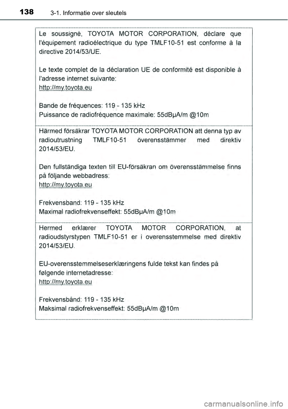 TOYOTA RAV4 HYBRID 2018  Instructieboekje (in Dutch) 1383-1. Informatie over sleutels 