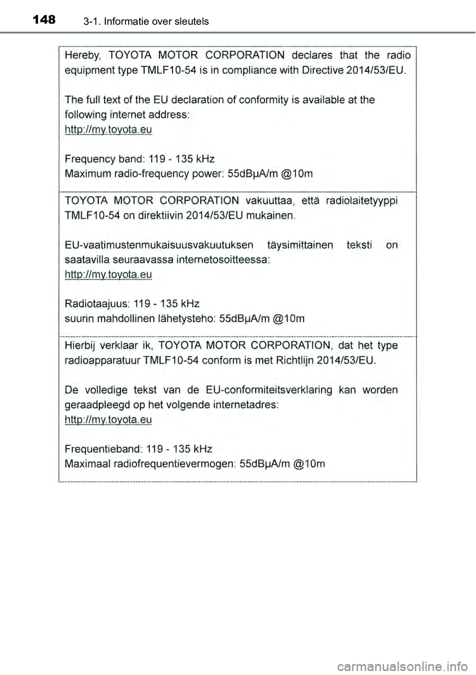 TOYOTA RAV4 HYBRID 2018 Instructieboekje (in Dutch) 1483-1. Informatie over sleutels TOYOTA RAV4 HYBRID 2018 Instructieboekje (in Dutch) 1483-1. Informatie over sleutels