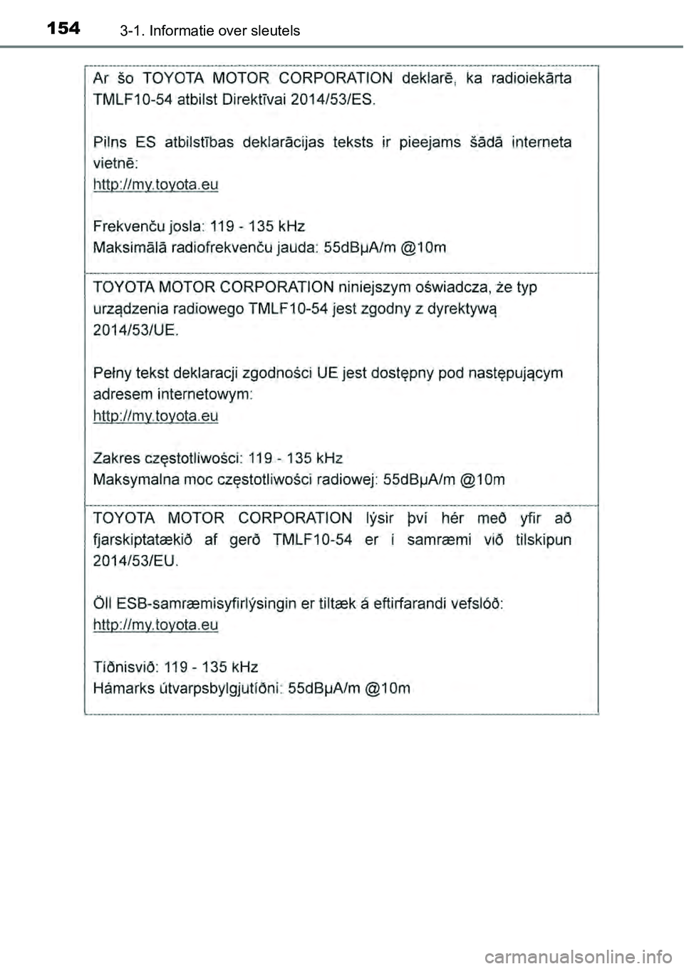 TOYOTA RAV4 HYBRID 2018  Instructieboekje (in Dutch) 1543-1. Informatie over sleutels 