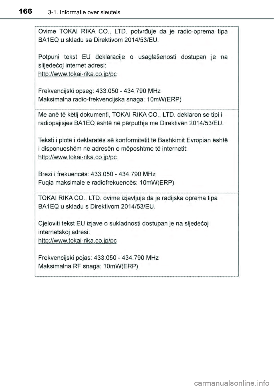 TOYOTA RAV4 HYBRID 2018  Instructieboekje (in Dutch) 1663-1. Informatie over sleutels 