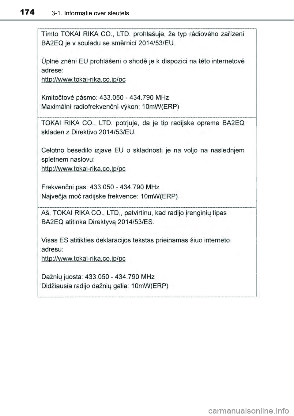 TOYOTA RAV4 HYBRID 2018  Instructieboekje (in Dutch) 1743-1. Informatie over sleutels 