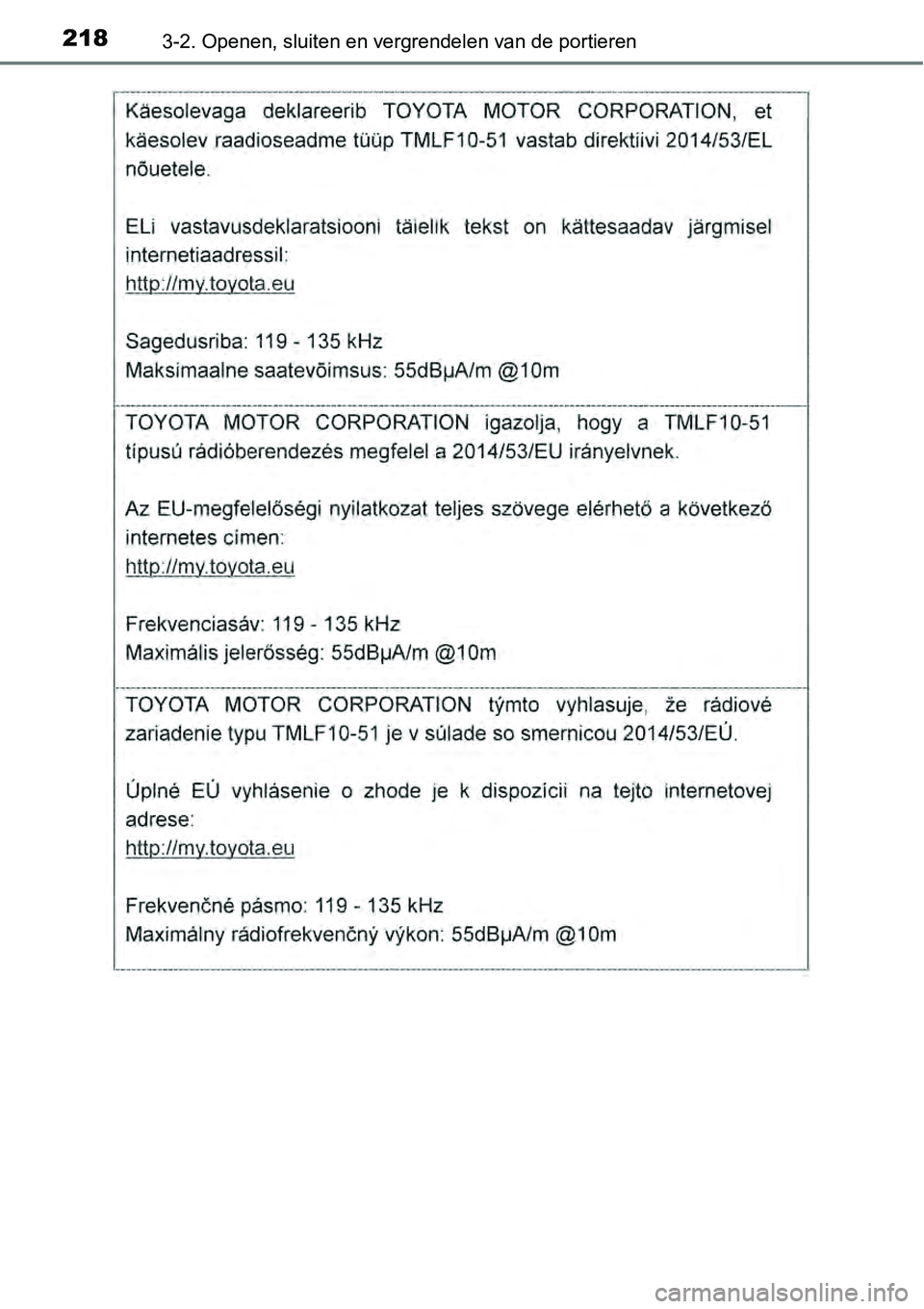 TOYOTA RAV4 HYBRID 2018 Instructieboekje (in Dutch) 2183-2. Openen, sluiten en vergrendelen van de portieren TOYOTA RAV4 HYBRID 2018 Instructieboekje (in Dutch) 2183-2. Openen, sluiten en vergrendelen van de portieren