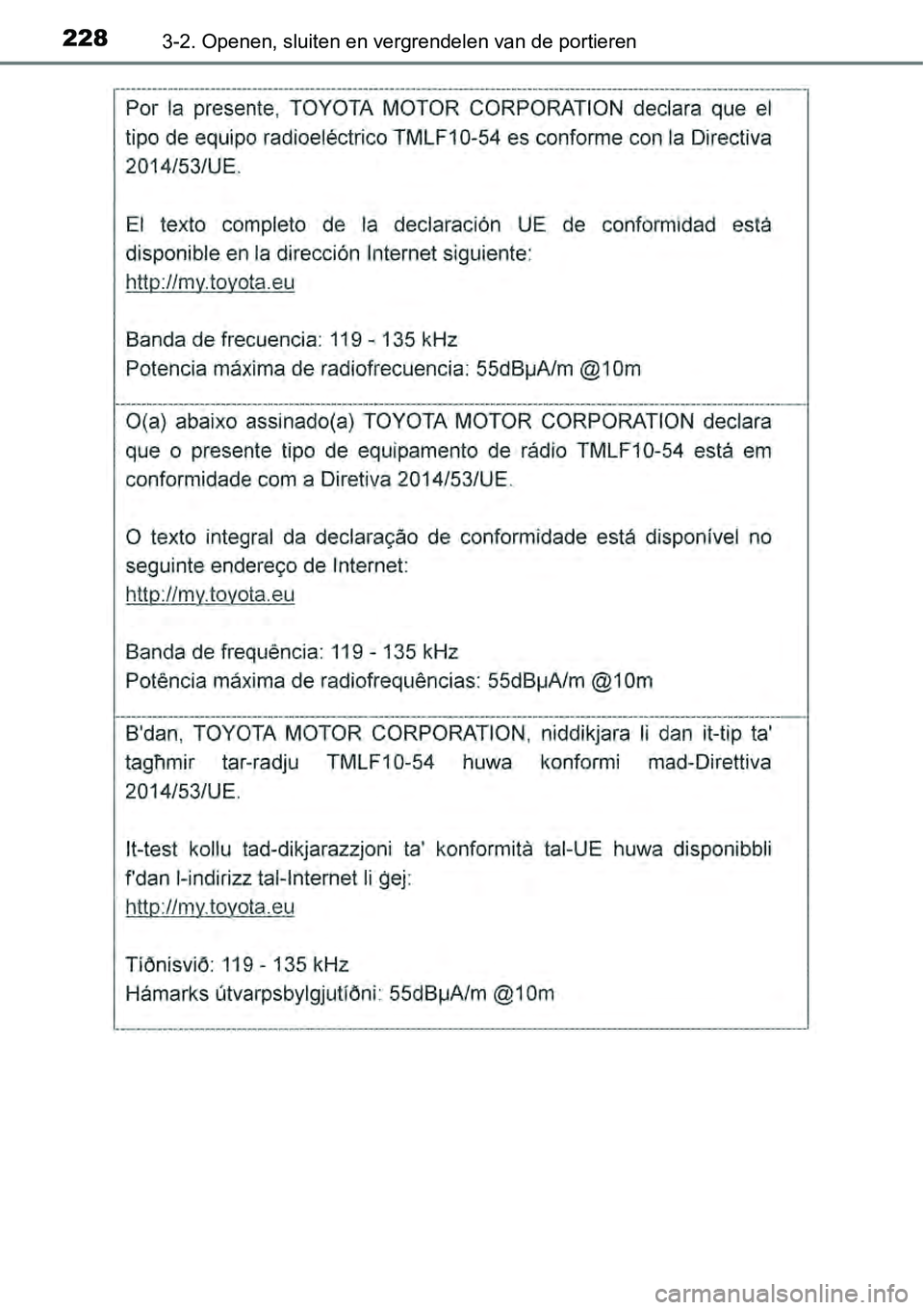 TOYOTA RAV4 HYBRID 2018  Instructieboekje (in Dutch) 2283-2. Openen, sluiten en vergrendelen van de portieren 