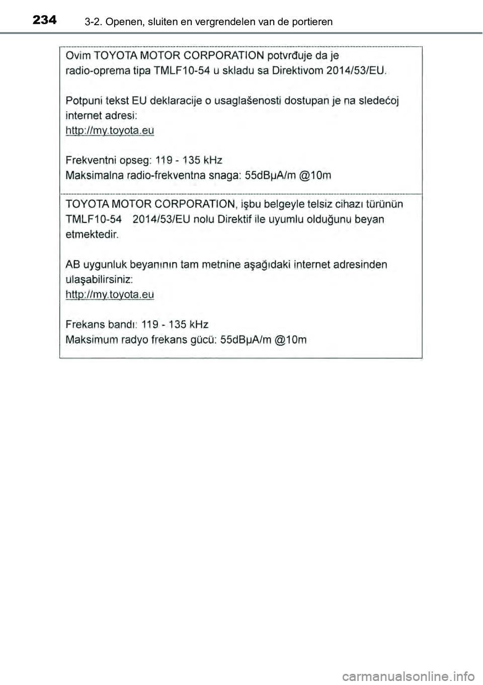 TOYOTA RAV4 HYBRID 2018  Instructieboekje (in Dutch) 2343-2. Openen, sluiten en vergrendelen van de portieren 