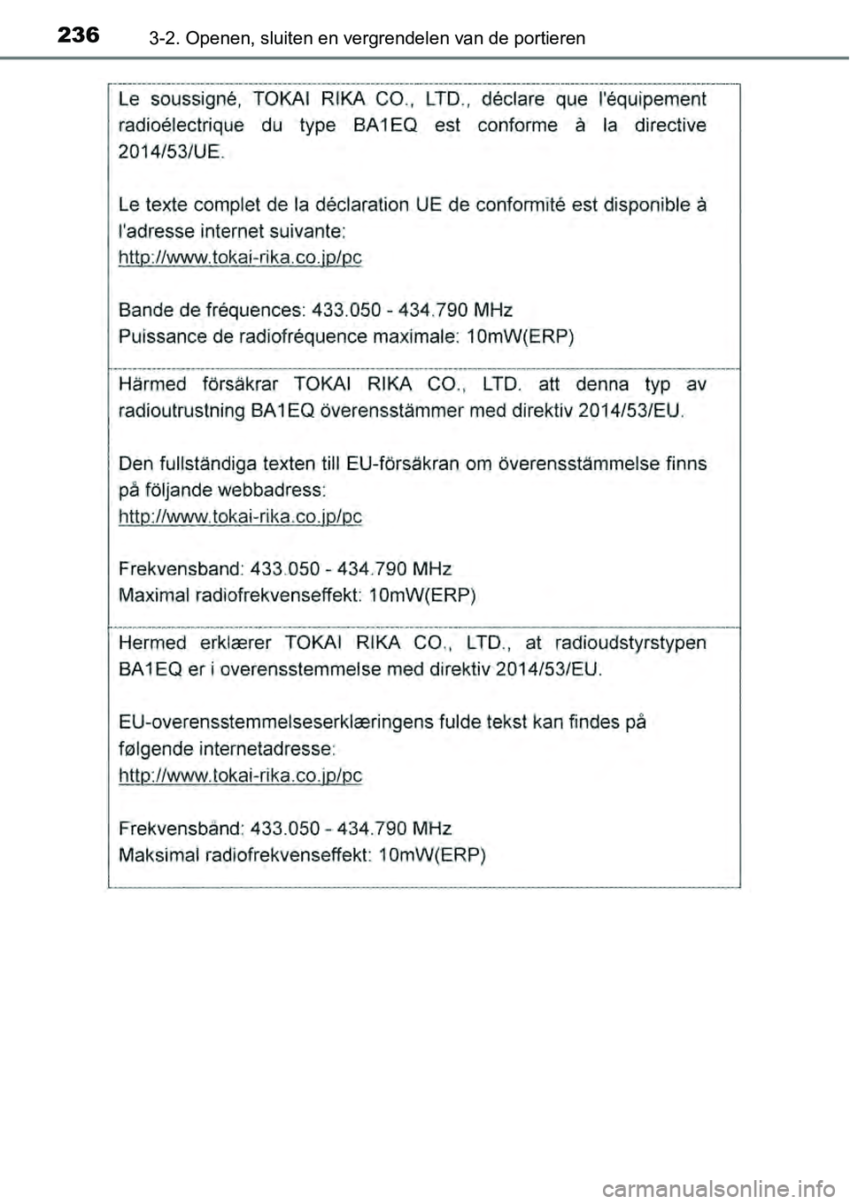 TOYOTA RAV4 HYBRID 2018  Instructieboekje (in Dutch) 2363-2. Openen, sluiten en vergrendelen van de portieren 