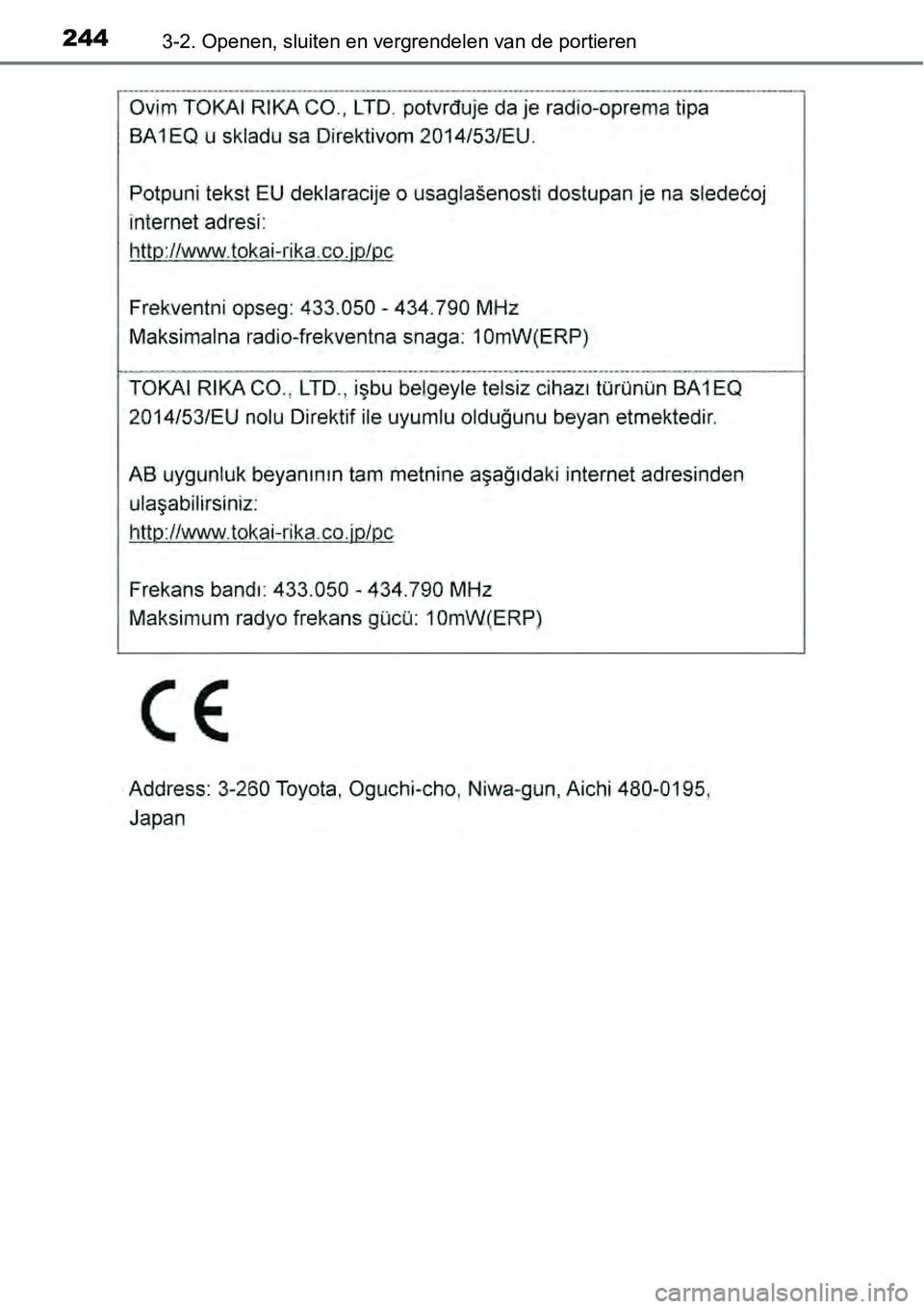 TOYOTA RAV4 HYBRID 2018  Instructieboekje (in Dutch) 2443-2. Openen, sluiten en vergrendelen van de portieren 
