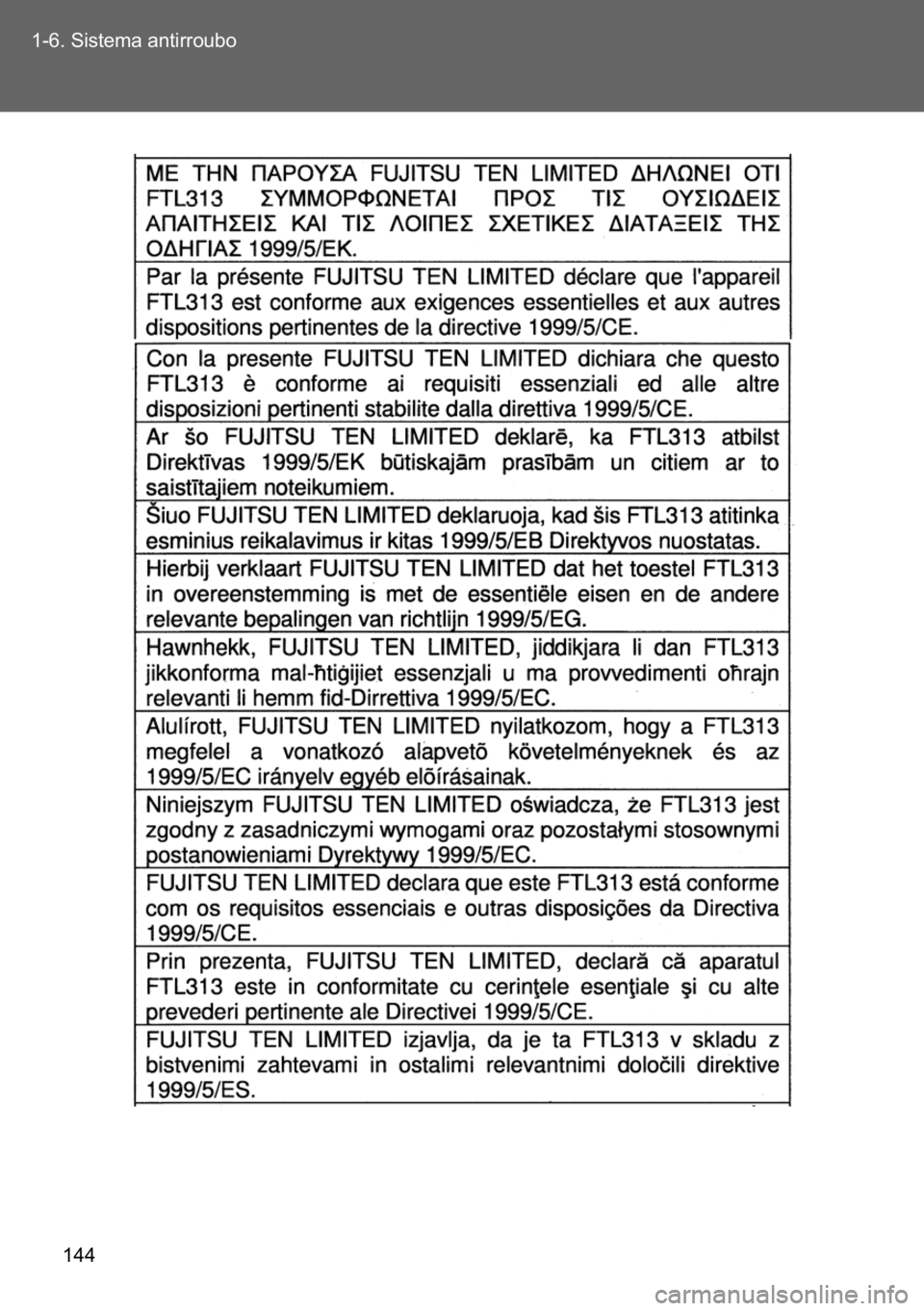 TOYOTA VERSO 2017  Manual de utilização (in Portuguese) ��� ������6�L�V�W�H�P�D��D�Q�W�L�U�U�R�X�E�R 