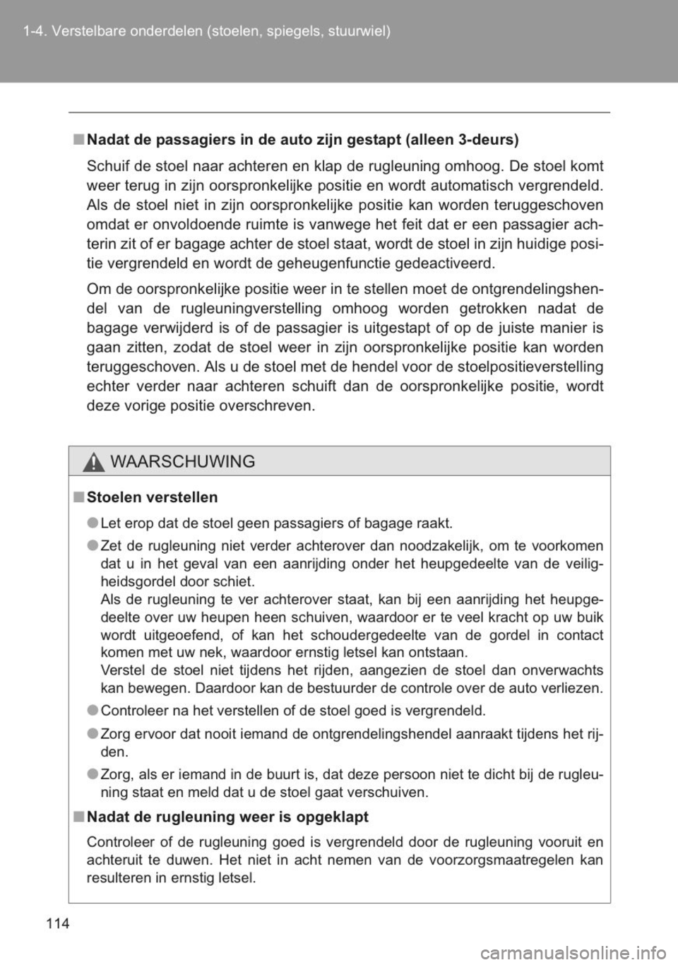 TOYOTA YARIS 2014 Instructieboekje (in Dutch) TOYOTA YARIS 2014 Instructieboekje (in Dutch)