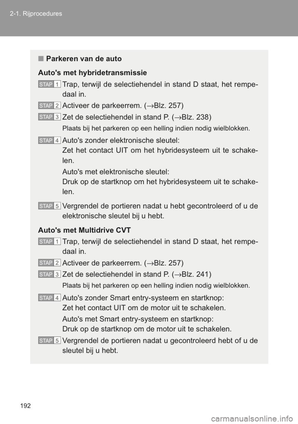 TOYOTA YARIS 2014 Instructieboekje (in Dutch) TOYOTA YARIS 2014 Instructieboekje (in Dutch)