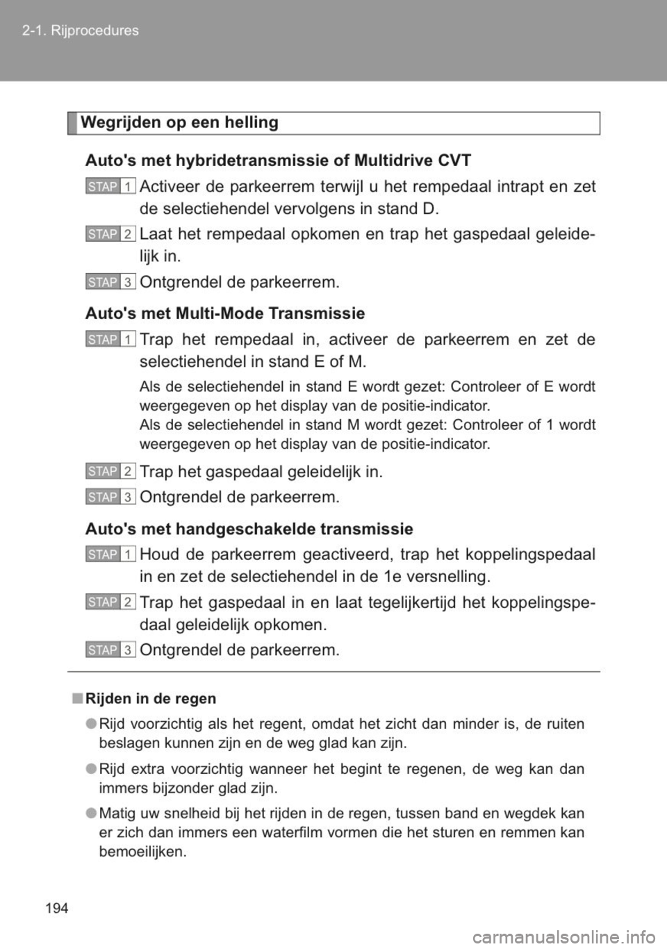 TOYOTA YARIS 2014 Instructieboekje (in Dutch) TOYOTA YARIS 2014 Instructieboekje (in Dutch)