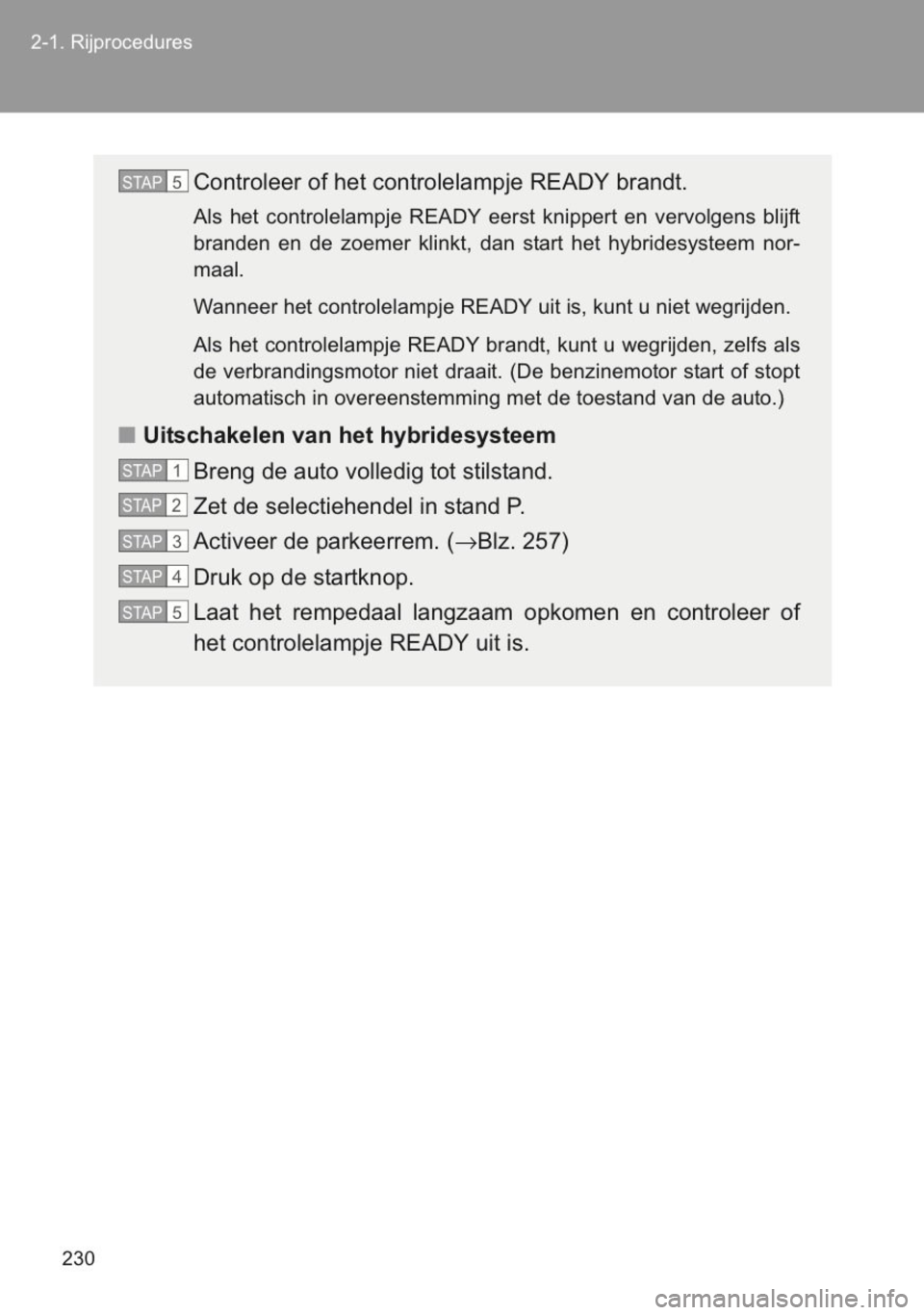 TOYOTA YARIS 2014  Instructieboekje (in Dutch) 