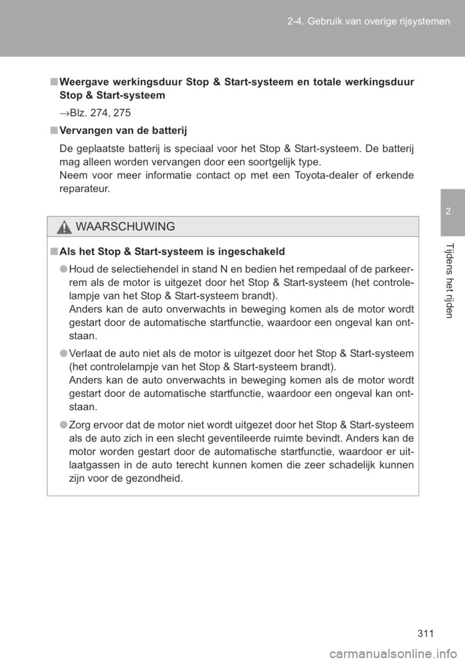 TOYOTA YARIS 2014 Instructieboekje (in Dutch) TOYOTA YARIS 2014 Instructieboekje (in Dutch)
