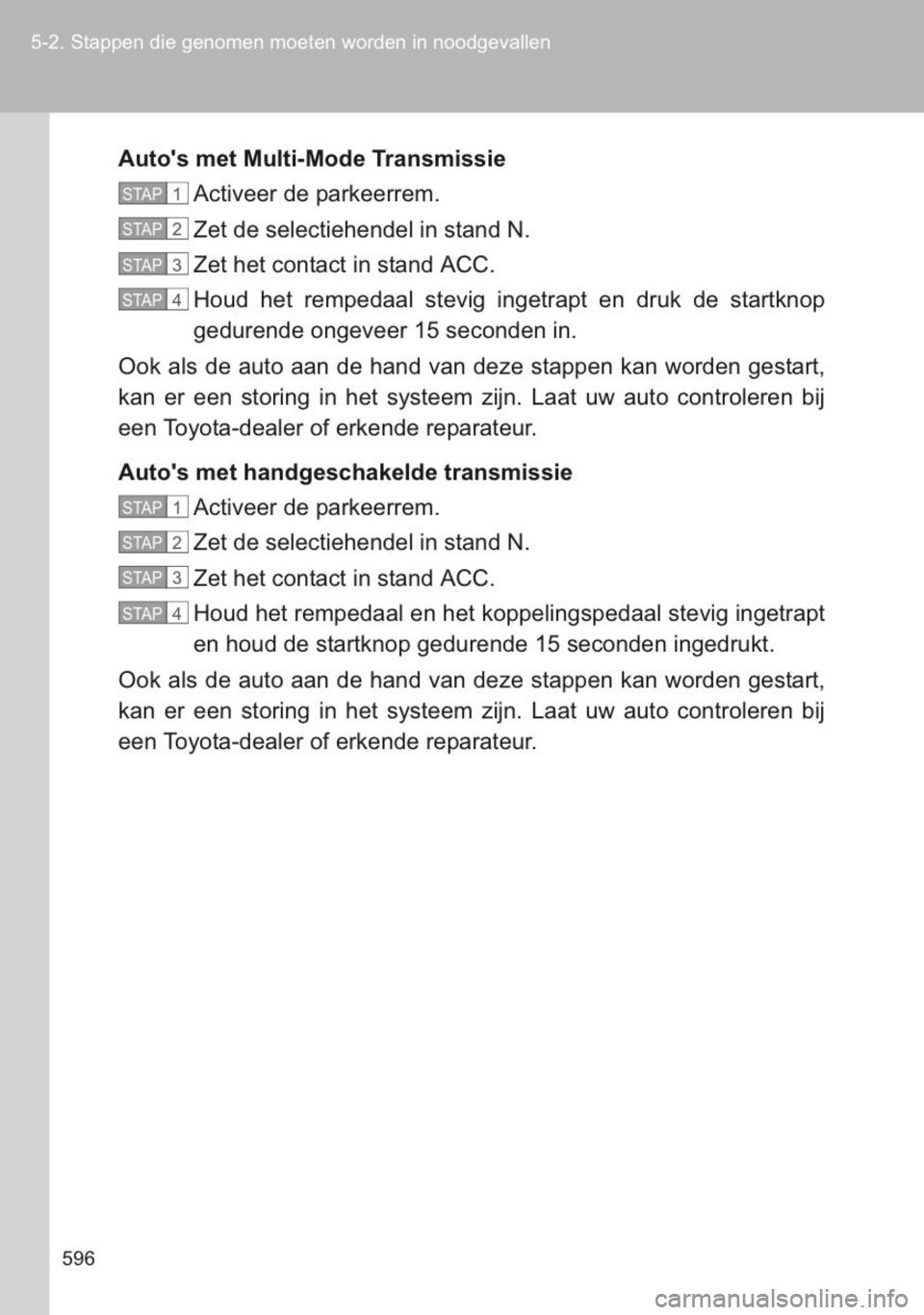 TOYOTA YARIS 2014 Instructieboekje (in Dutch) TOYOTA YARIS 2014 Instructieboekje (in Dutch)