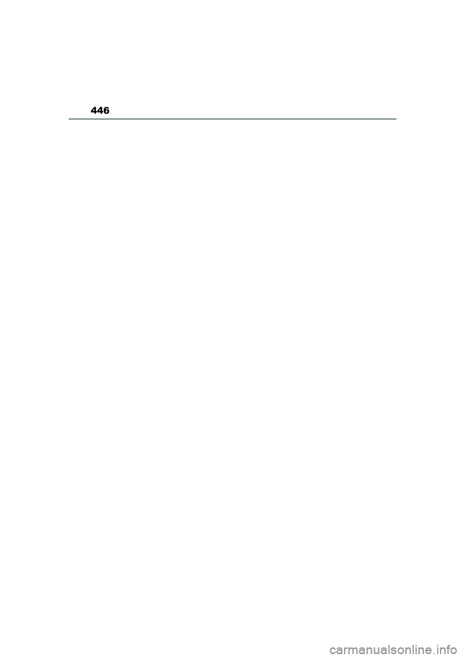 TOYOTA YARIS HATCHBACK 2020  Bruksanvisningar (in Swedish) 446
YARIS F OMK0001SE
OMK0001SE.book  Page 446  Friday, February 26, 2021  10:53 AM 