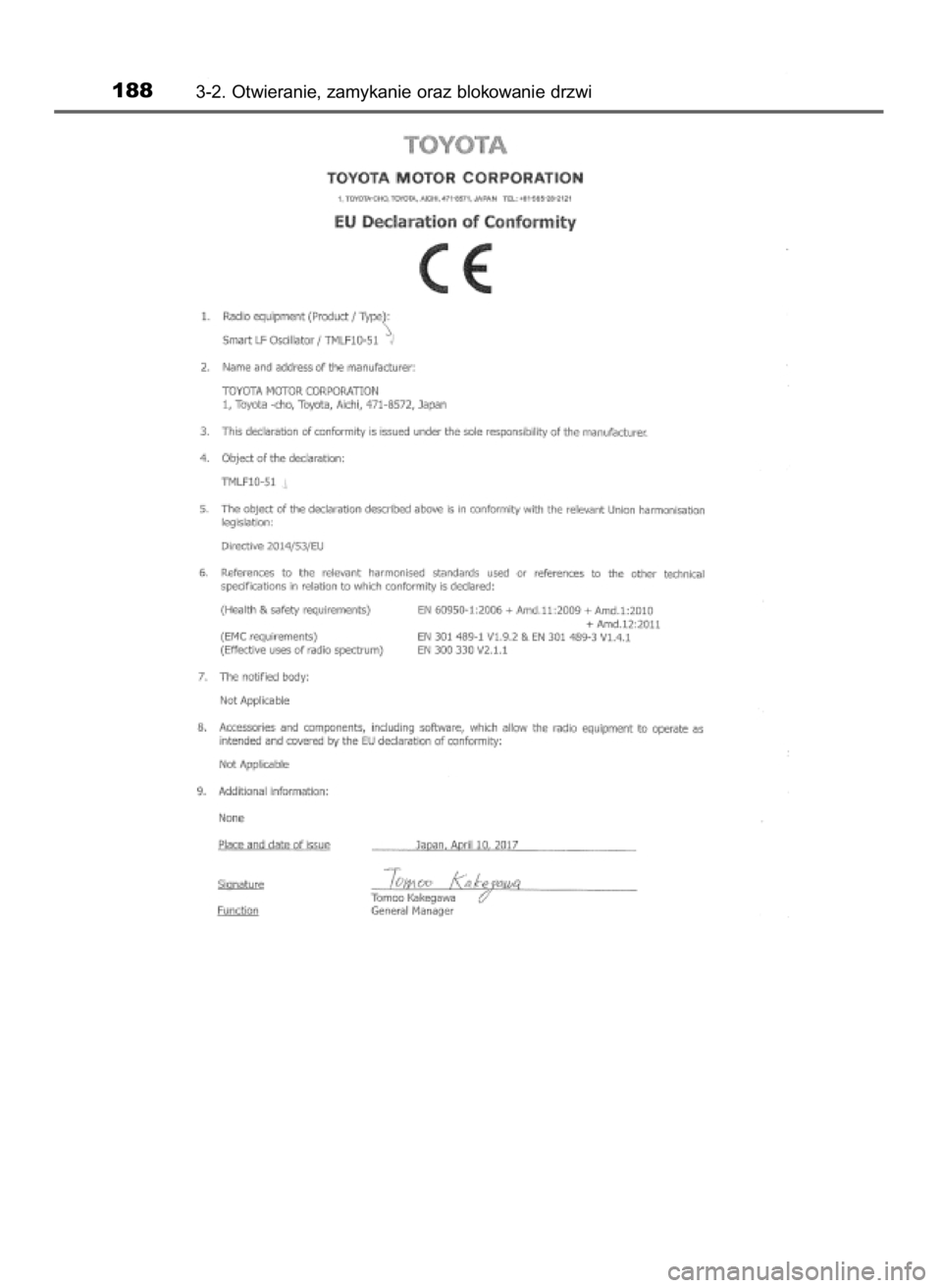 TOYOTA YARIS HATCHBACK 2019 Instrukcja obsługi (in Polish) 1883-2. Otwieranie, zamykanie oraz blokowanie drzwi
10 YARIS OM52A54E 8/4/19 11:06 Page 188 (Black plate) TOYOTA YARIS HATCHBACK 2019 Instrukcja obsługi (in Polish) 1883-2. Otwieranie, zamykanie oraz blokowanie drzwi
10 YARIS OM52A54E 8/4/19 11:06 Page 188 (Black plate)