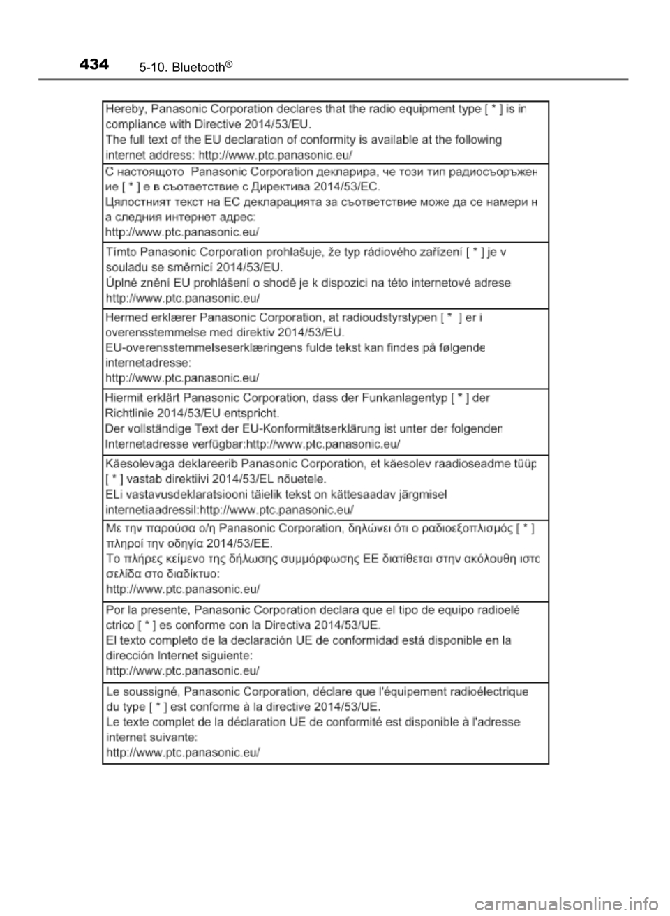 TOYOTA YARIS HATCHBACK 2019  Instrukcja obsługi (in Polish) 4345-10. Bluetooth®
10 YARIS OM52A54E  8/4/19  11:07  Page 434    (Black plate) 