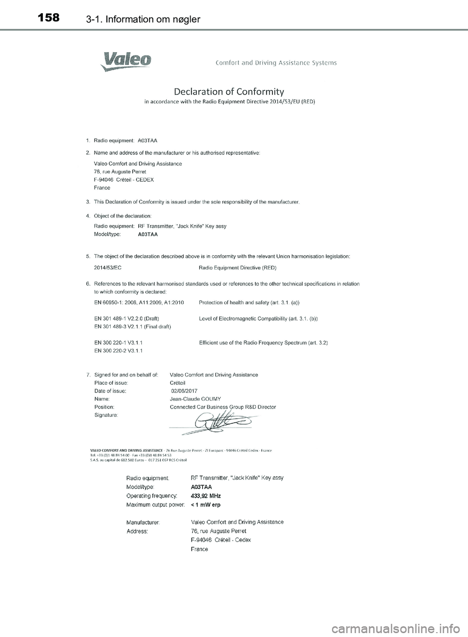 TOYOTA YARIS HATCHBACK 2018  Brugsanvisning (in Danish) 1583-1. Information om nøgler
YARIS_HV_OM_Europe_OM52C96DK
OM52C96DK.book  Page 158  Friday, February 23, 2018  9:50 AM 