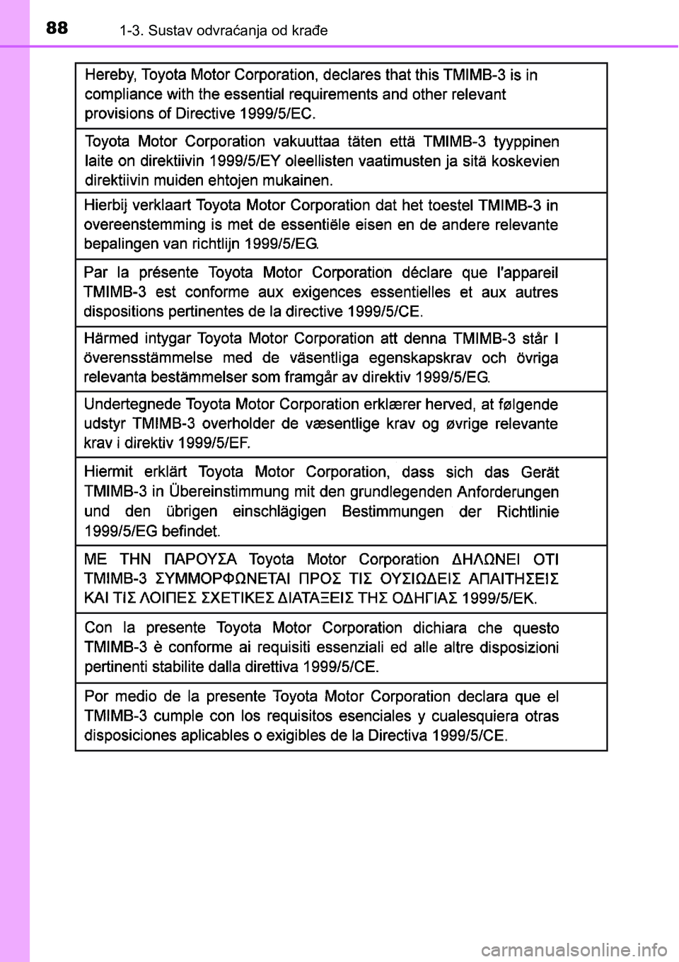 TOYOTA YARIS HATCHBACK 2017 Upute Za Rukovanje (in Croatian) 881-3. Sustav odvraćanja od krađe TOYOTA YARIS HATCHBACK 2017 Upute Za Rukovanje (in Croatian) 881-3. Sustav odvraćanja od krađe