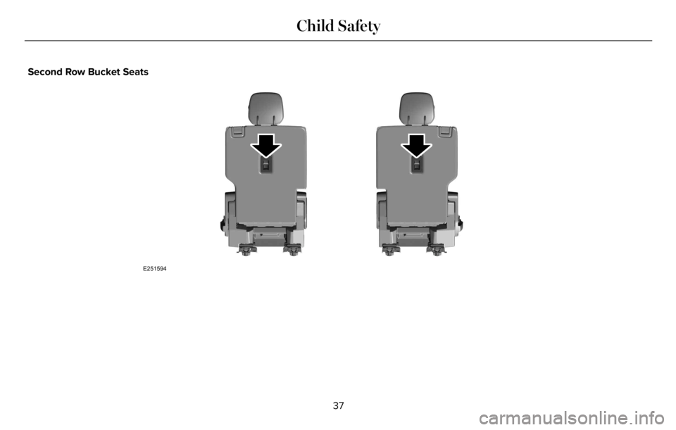 LINCOLN AVIATOR 2023 Owners Guide Second Row Bucket Seats
E251594
37
Child Safety 