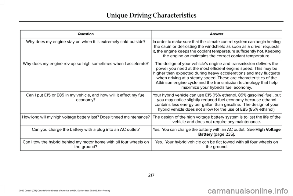 LINCOLN CORSAIR 2022 Owners Manual Answer
Question
In order to make sure that the climate control system can begin heatingthe cabin or defrosting the windshield as soon as a driver requests
it, the engine keeps the coolant temperature LINCOLN CORSAIR 2022 Owners Manual Answer
Question
In order to make sure that the climate control system can begin heatingthe cabin or defrosting the windshield as soon as a driver requests
it, the engine keeps the coolant temperature
